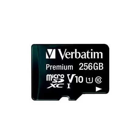 (44087) VERBATIM MICRO SDXC PREMIUM 256GB CLASE 10 C/ADAPTADOR
