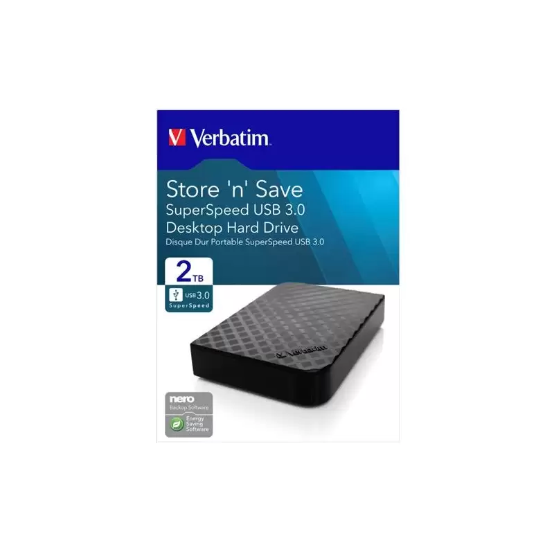 (47683) VERBATIM DISCO DURO EXTERNO STORE ´N´ SAVE 2TB HDD 3