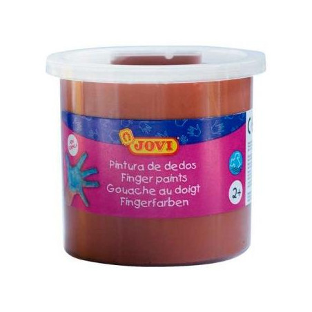 (56012) JOVI ESTUCHE 5 BOTES PINTURA DE DEDOS 125ML MARRÓN