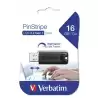 (49316) VERBATIM PENDRIVE PINSTRIPE 16GB HIGH SPEED RETRÁCTIL USB 3.2 NEGRO