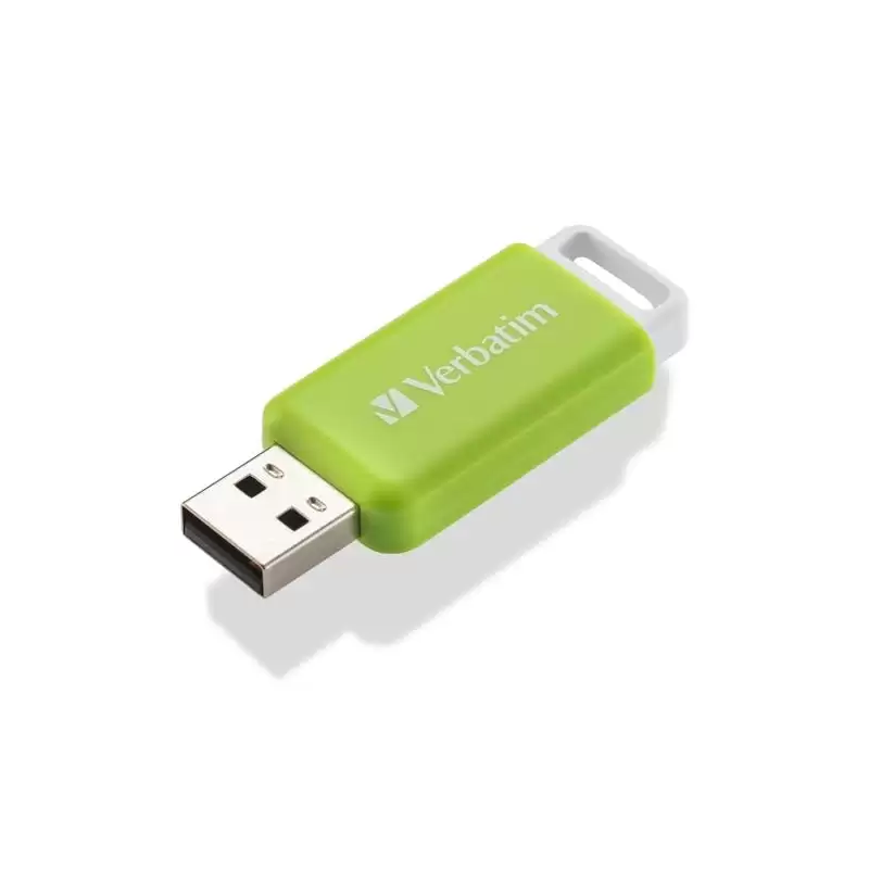 (49454) VERBATIM PENDRIVE V DATABAR 32GB HI-SPEED RETRÁCTIL USB 2.0 VERDE