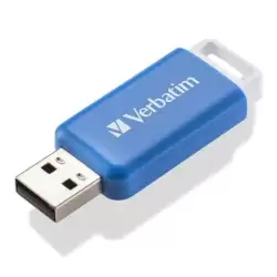 (49455) VERBATIM PENDRIVE V DATABAR 64GB HI-SPEED RETRÁCTIL USB 2.0 AZUL