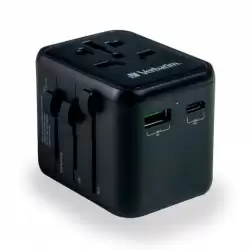 (49544) VERBATIM UTA-02 ADAPTADOR UNIVERSAL DE VIAJE CON 1 PUERTO USB-C - 1 PUERTO USB-A