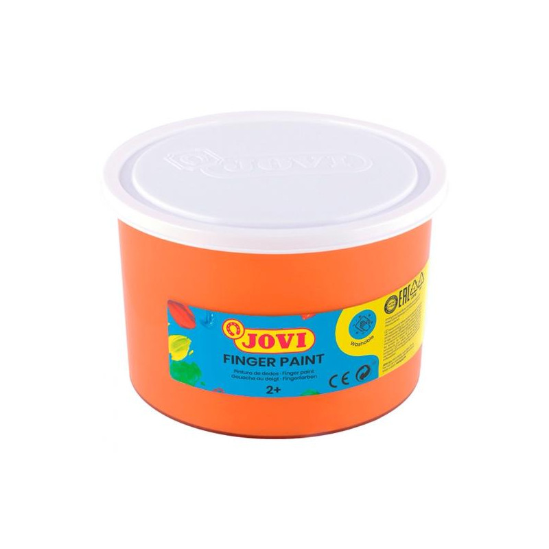 (56106) JOVI PINTURA DE DEDOS FINGER PAINT BOTE 500ML UNICOLOR NARANJA