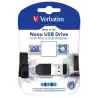 (49821) VERBATIM PENDRIVE NANO ON-THE-GO 16GB USB 2.0 OTG CON ADAPTADOR MICRO USB NEGRO