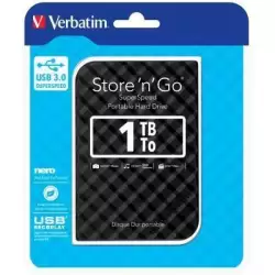 (53194) VERBATIM DISCO DURO EXTERNO STORE 'N' GO 1TB HDD 2.5" USB 3.0 NEGRO