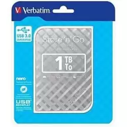 (53197) VERBATIM DISCO DURO PORTÁTIL STORE 'N' GO 1TB HDD 2.5" USB 3.0 PLATA