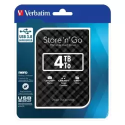 (53223) VERBATIM DISCO DURO PORTÁTIL STORE 'N' GO 4TB HDD 2.5" USB 3.0 NEGRO