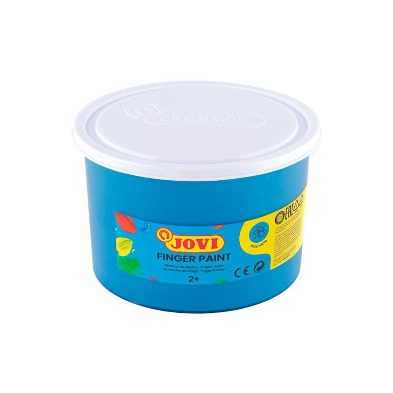 (56121) JOVI PINTURA DE DEDOS FINGER PAINT BOTE 500ML UNICOLOR AZUL