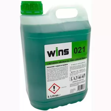 (WINS021) VINFER LIMPIADOR AMONIACAL PINO CONCENTRADO WINS 021 VERDE -GARRAFA 5L-