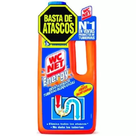 (6309346) WCNET GEL LIMPIADOR DESATASCADOR DE TUBERÍAS ENERGY BOTELLA 1L