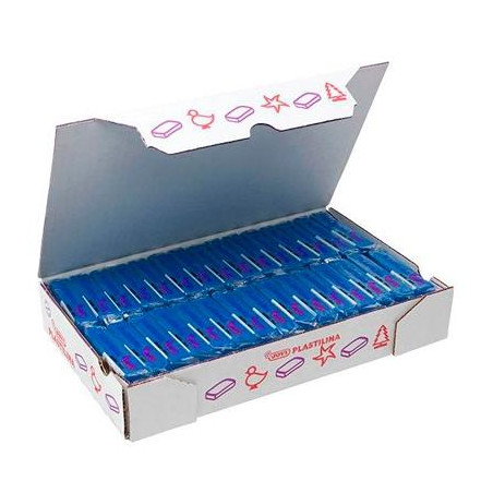 (7013) JOVI PLASTILINA SCHOOL PASTILLA 50GR AZUL OSCURO CAJA 30 UD