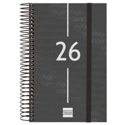(741096026) FINOCAM AGENDA ESPIRAL YEAR E5-117X181MM 1DP TAPA PP NEGRO 2026