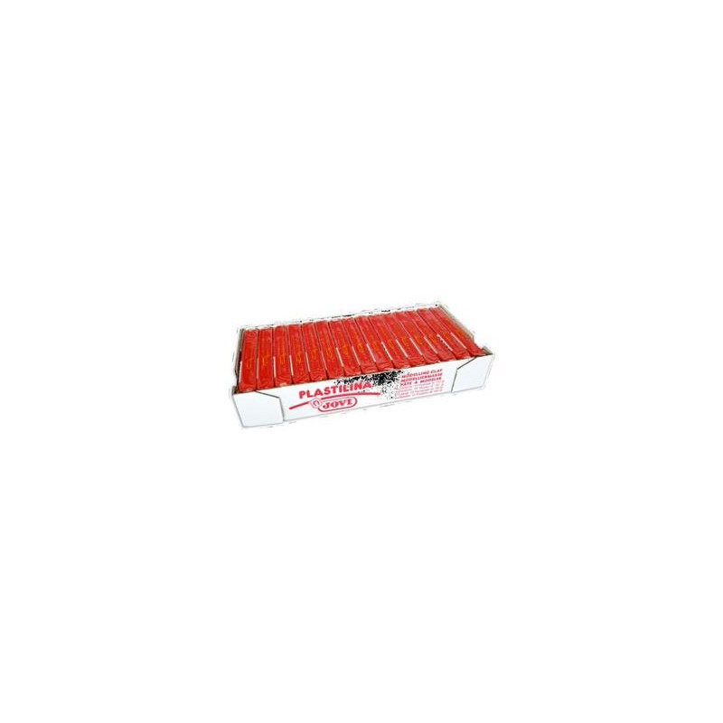 (7105) JOVI PLASTILINA SCHOOL PASTILLA 150GR ROJO CAJA 15 UD