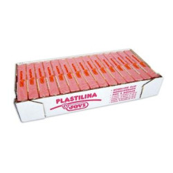 (7107) JOVI PLASTILINA SCHOOL PASTILLA 150GR ROSA CAJA 15 UD