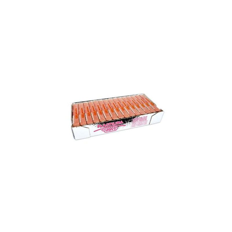 (7108) JOVI PLASTILINA SCHOOL PASTILLA 150GR CARNE CAJA 15 UD