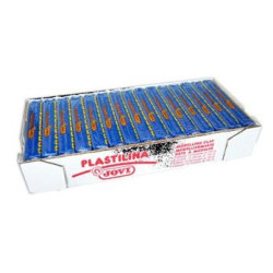 (7113) JOVI PLASTILINA SCHOOL PASTILLA 150GR AZUL OSCURO CAJA 15 UD