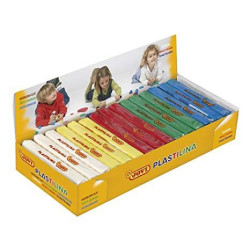 (71B) JOVI PLASTILINA PASTILLA 150GR 5 COLORES BÁSICOS SURTIDOS CAJA EXPOSITORA 15 UD