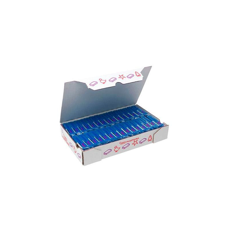 (7013) JOVI PLASTILINA SCHOOL PASTILLA 50GR AZUL OSCURO CAJA 30 UD