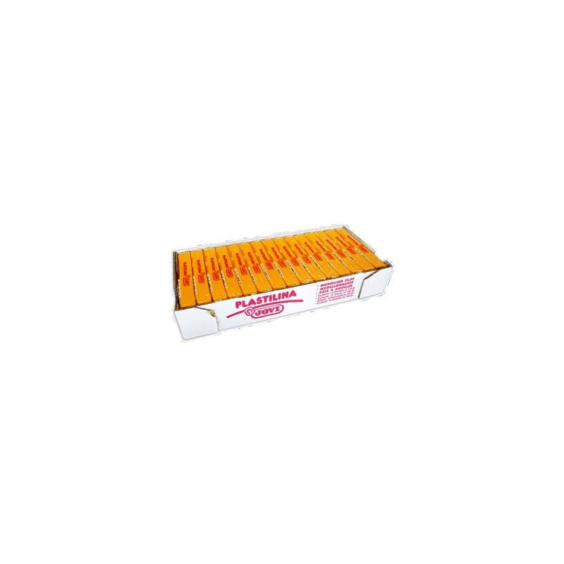 (7103) JOVI PLASTILINA SCHOOL PASTILLA 150GR AMARILLO OSCURO CAJA 15 UD