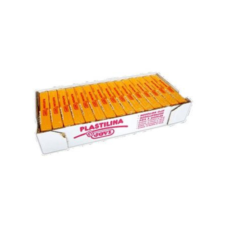 (7103) JOVI PLASTILINA SCHOOL PASTILLA 150GR AMARILLO OSCURO CAJA 15 UD