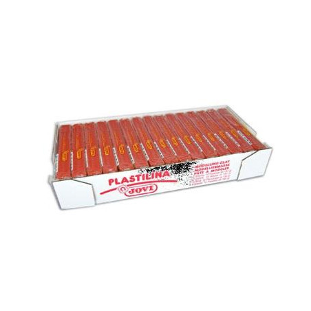 (7109) JOVI PLASTILINA SCHOOL PASTILLA 150GR MARRÓN CAJA 15 UD