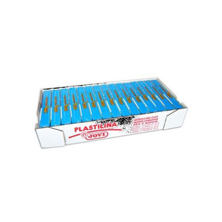 (7112) JOVI PLASTILINA SCHOOL PASTILLA 150GR AZUL CLARO CAJA 15 UD