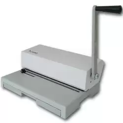 (3036PERES) YOSAN ENCUADERNADORA 56 (PASO 4:1) ESPIRAL MANUAL FOLIO APAISADO GRIS