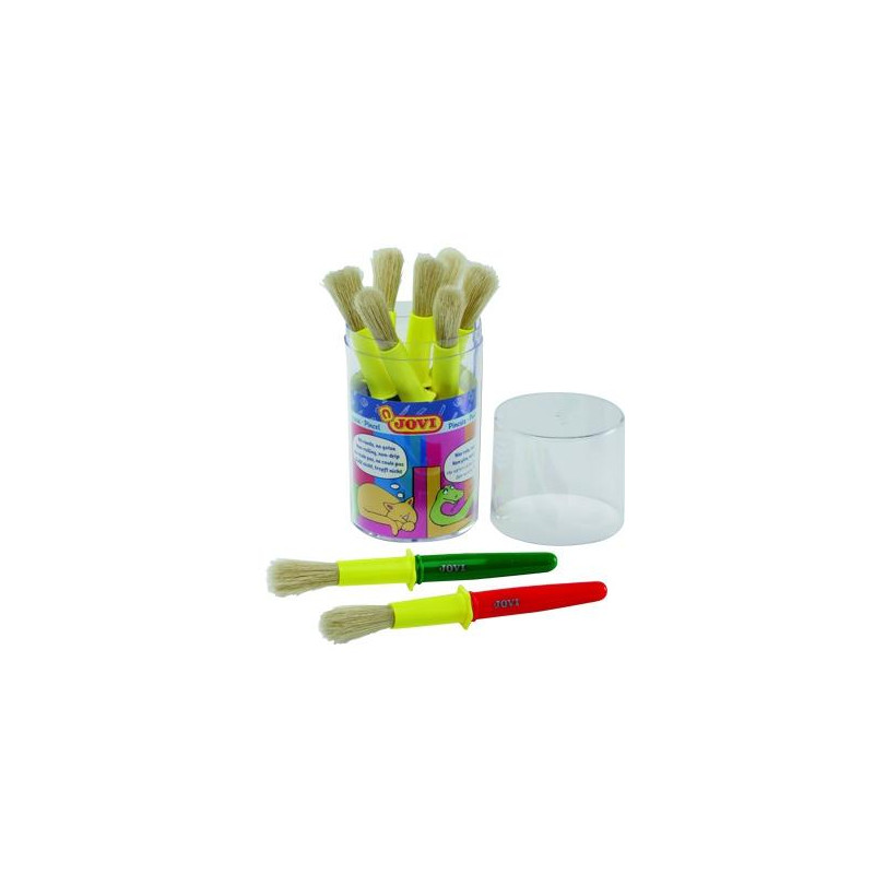(807) JOVI SCHOOL PINCELES ESCOLARES GRUESOS PELO CERDA BOTE 9 UD