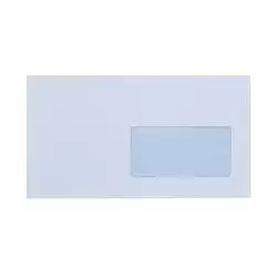 (877S1122VD/500) YOSAN SOBRE OFFSET 90GR 115X225 BLANCO TIRA AUTOADHESIVA Y CON VENTANA DERECHA -500U-