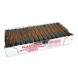 (7115) JOVI PLASTILINA SCHOOL PASTILLA 150GR NEGRO CAJA 15 UD
