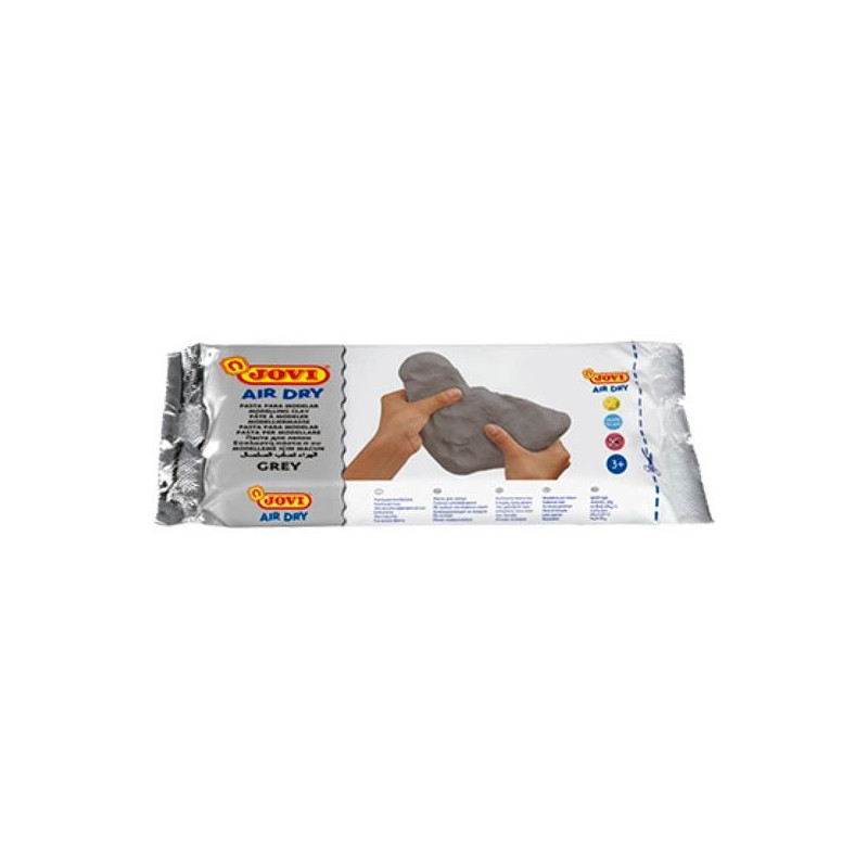(83G) JOVI AIR DRY PASTILLA DE PASTA MODELAR ENDURECE AL AIRE 250GR GRIS