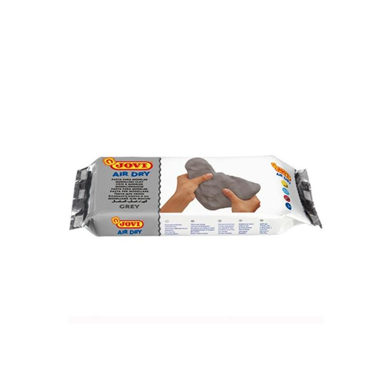 (85G) JOVI AIR DRY PASTILLA DE PASTA MODELAR ENDURECE AL AIRE 500GR GRIS