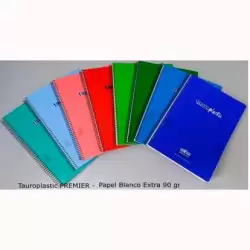 (62805-90) ZORRILLA CUADERNO ESPIRAL TAUROPLASTIC 80H FOLIO 90GR 5X5 T/ PP COLORES SURTIDOS