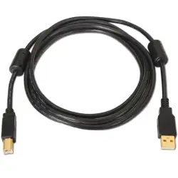 (A101-0009) AISENS CABLE USB 2.0 IMPRESORA ALTA CALIDAD CON FERRITA TIPO A/M - B/M NEGRO 2