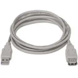 (A101-0012) AISENS CABLE USB 2.0 TIPO A/M - A/H BEIGE 1