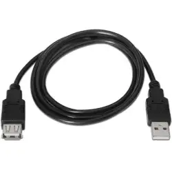 (A101-0016) AISENS CABLE USB 2.0 TIPO A/M - A/H NEGRO 1
