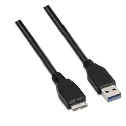 (A105-0043) AISENS CABLE USB 3.0 TIPO A/M - MICRO B/M NEGRO 1