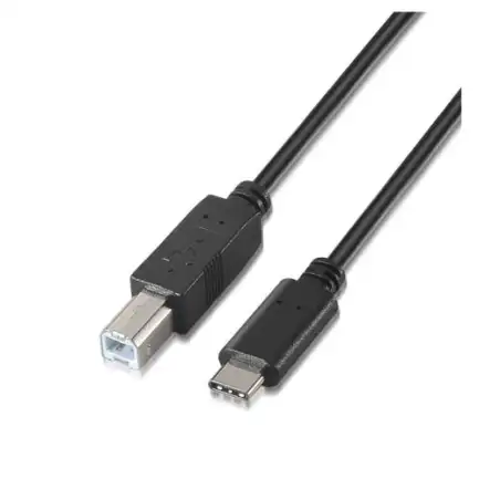 (A107-0054) AISENS CABLE USB 2.0 IMPRESORA 3A TIPO USB-C/M - B/M NEGRO 2