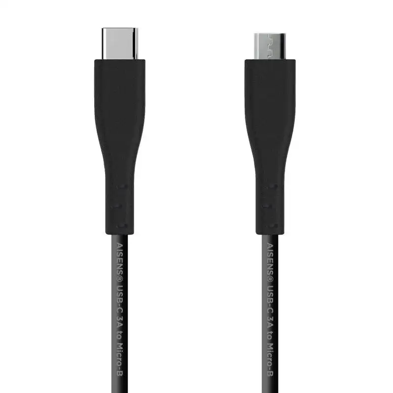(A107-0350) AISENS CABLE USB 2.0 3A TIPO USB-C/M - B/M NEGRO 2