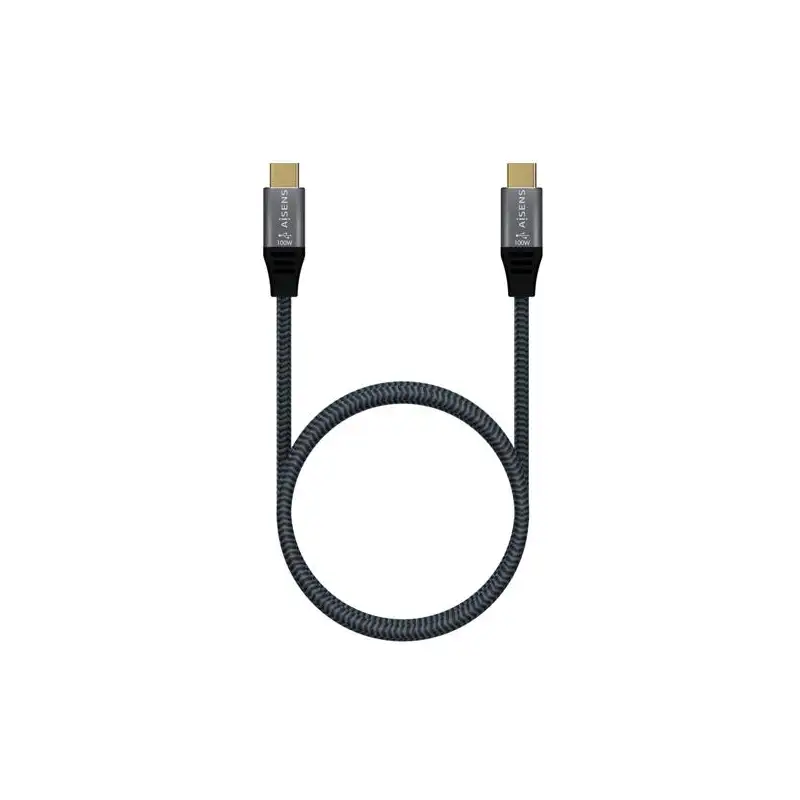(A107-0671) AISENS CABLE USB 3.2 5A 100W 8K@30HZ TIPO USB-C/M - USB-C/M GRIS 1
