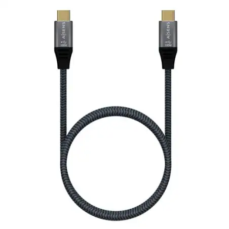 (A107-0671) AISENS CABLE USB 3.2 5A 100W 8K@30HZ TIPO USB-C/M - USB-C/M GRIS 1