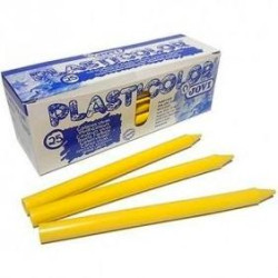 (92501) JOVI CERAS PLÁSTICAS CRAYONS STUDENT UNICOLOR AMARILLO CAJA 25 UD