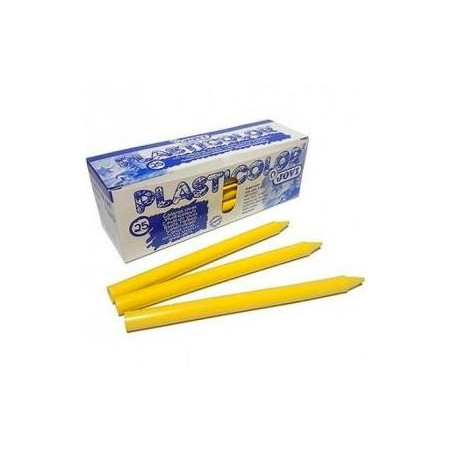 (92501) JOVI CERAS PLÁSTICAS CRAYONS STUDENT UNICOLOR AMARILLO CAJA 25 UD