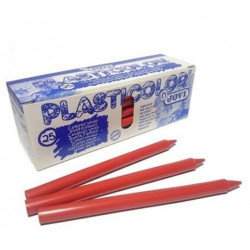 (92502) JOVI CERAS PLÁSTICAS CRAYONS STUDENT UNICOLOR ROJO CAJA 25 UD