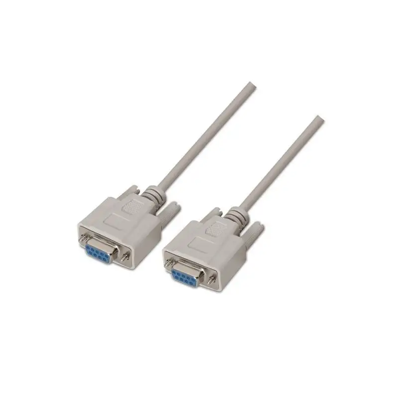 (A112-0066) AISENS CABLE SERIE RS232 DB9/H-DB9/H BEIGE 1