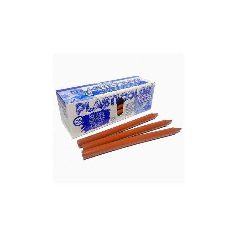 (92503) JOVI CERAS PLASTICAS CRAYONS STUDENT CAJA DE 25 MARRÓN CLARO