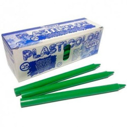 (92504) JOVI CERAS PLÁSTICAS CRAYONS STUDENT UNICOLOR VERDE CLARO CAJA 25 UD