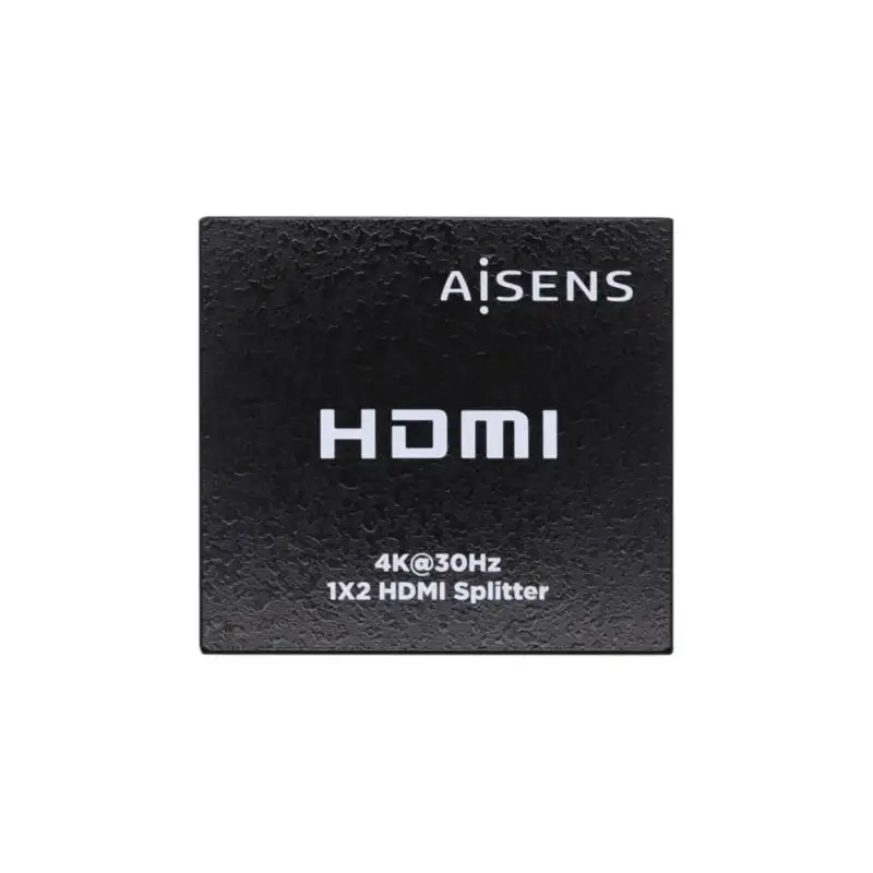 (A123-0506) AISENS DUPLICADOR HDMI 4K@30HZ 1X2 CON ALIMENCIÓN NEGRO