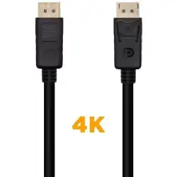 (A124-0549) AISENS CABLE DISPLAYPORT V1.2 4K@60HZ DP/M - DP/M NEGRO 1